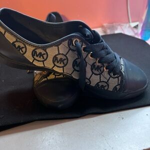 Michael Kors Black and Gold Sneakers